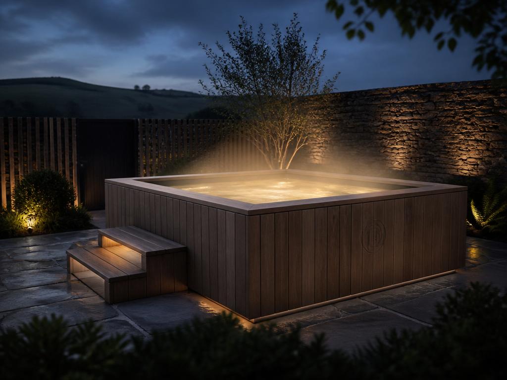 Square Cedar Hot Tub